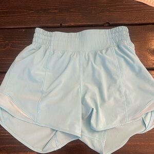 Teal lulu shorts, size 2, 4 inches